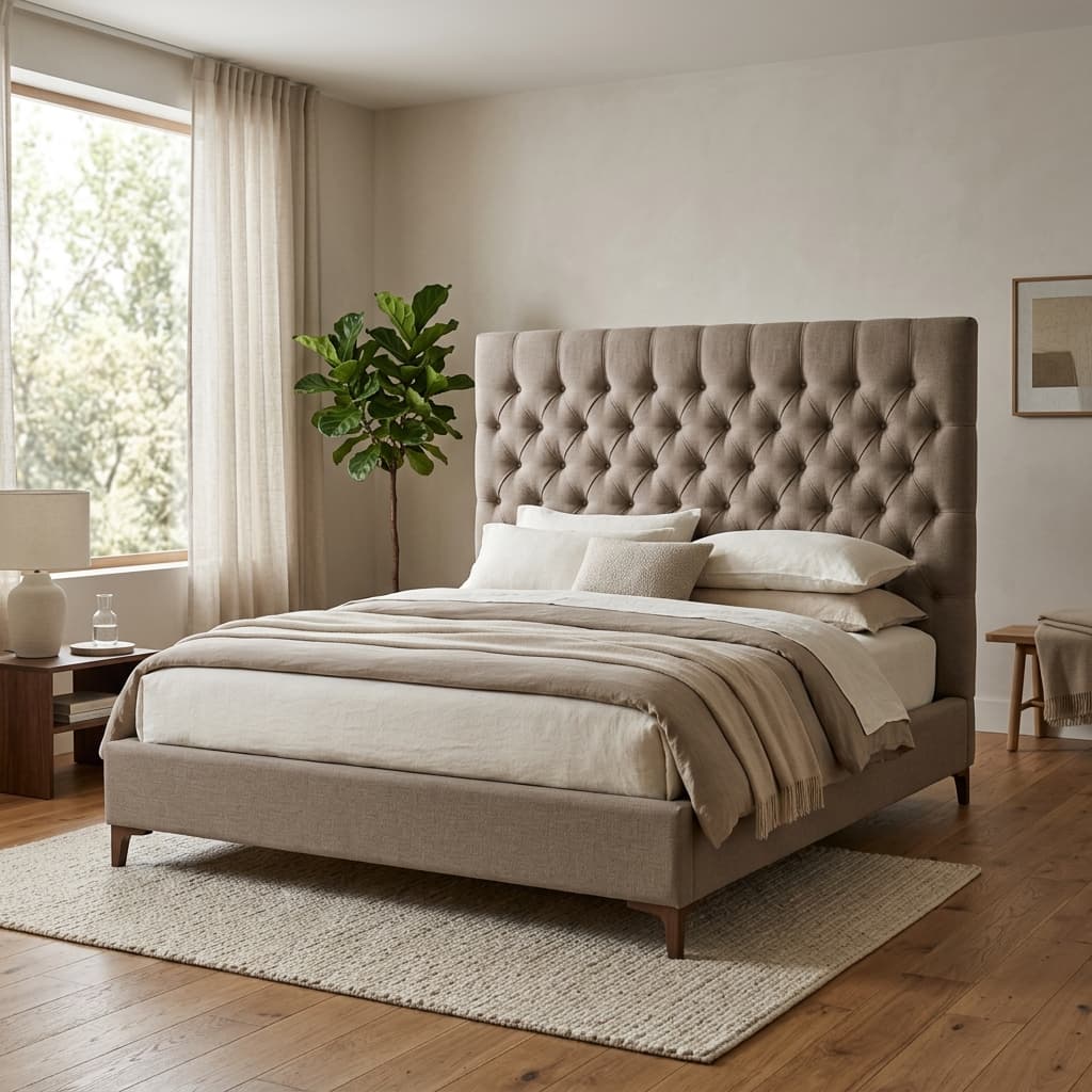 Linen Tufted Bedframe